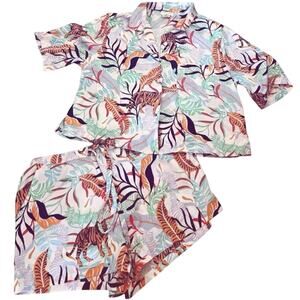 CYNTHIA ROWLEY TIGER JUNGLE PRINT 2piece PJ